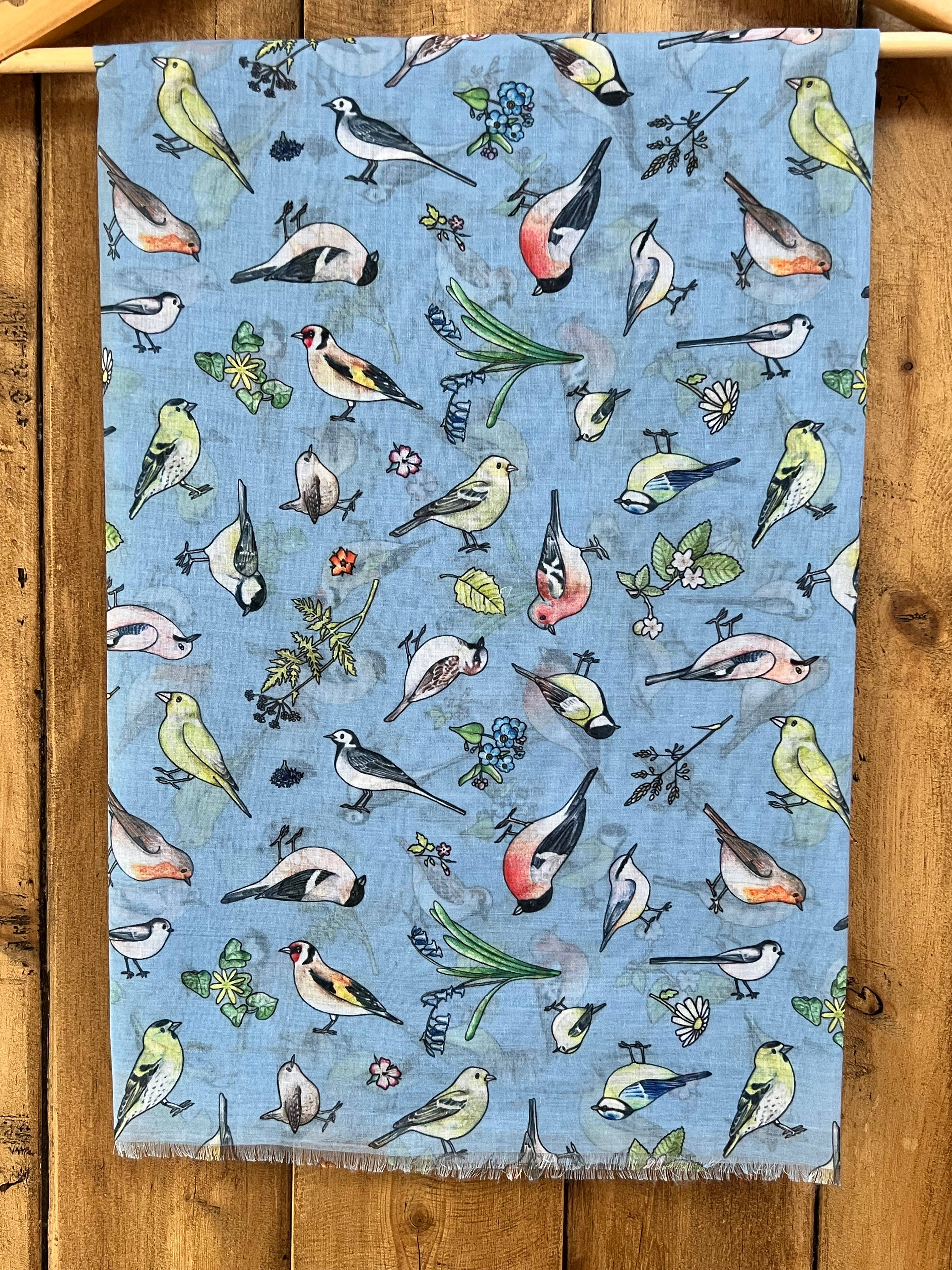 Art on Scarves – wholesale Scarf – Women's – Bottle Scarves, Recycled Plastic Bottles - British Birds 🐦3