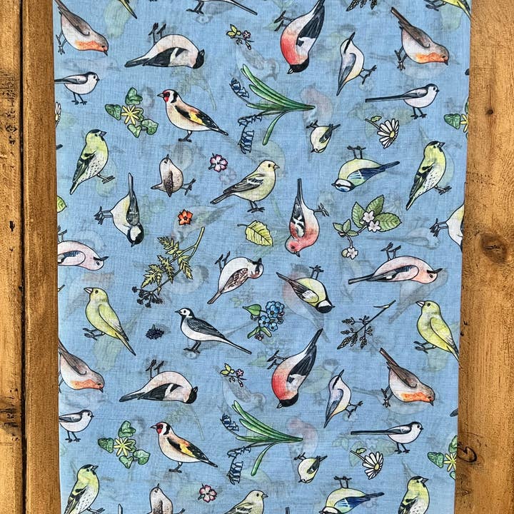 Art on Scarves – wholesale Scarf – Women's – Bottle Scarves, Recycled Plastic Bottles - British Birds 🐦3