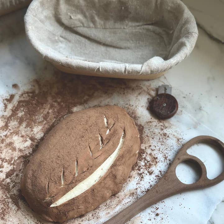 Walnut Wood Dough Hook or Dough Whisk for wholesale by Salt & York