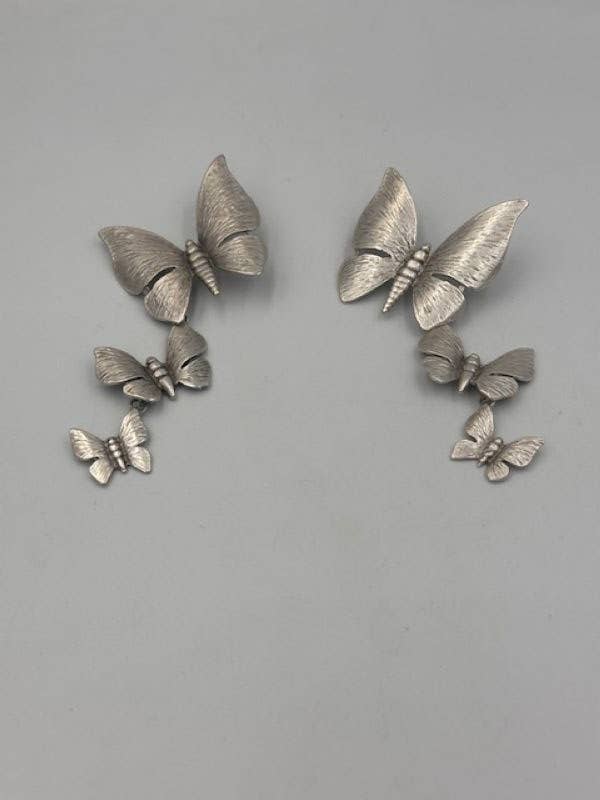 Volare - Wholesale Stud/Post Earrings - Cascading Butterfly Earrings