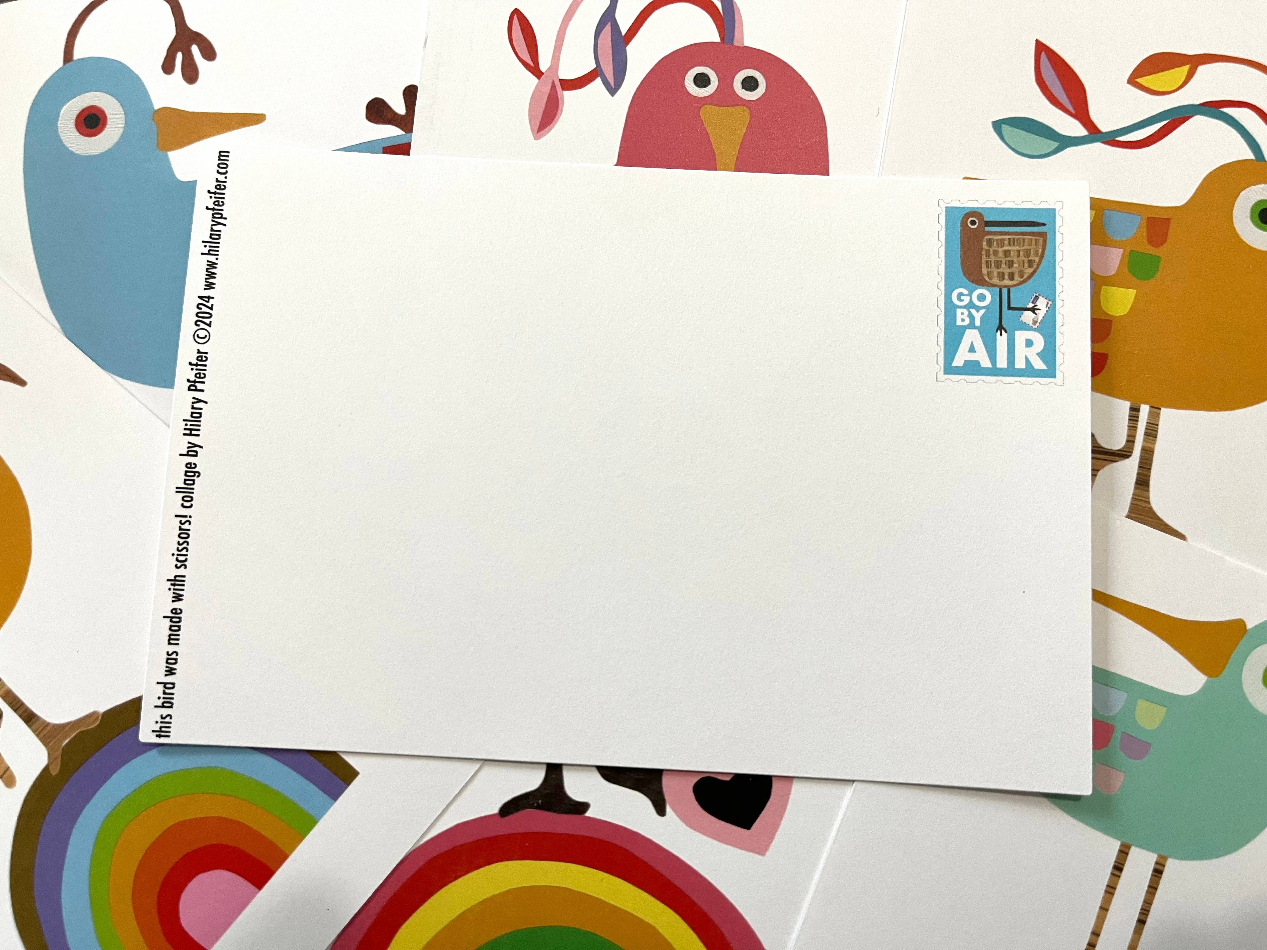 Bunny with a Toolbelt - Wholesale Postcard - Rainbow Bird Postcard 1