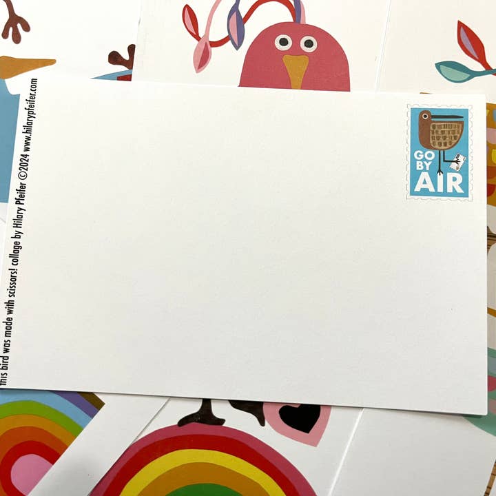 Bunny with a Toolbelt - Wholesale Postcard - Rainbow Bird Postcard 1