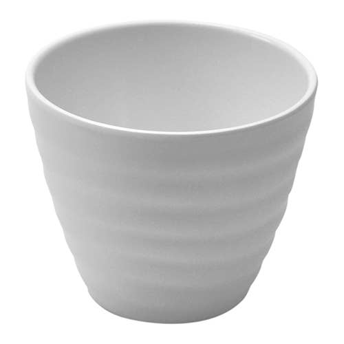 White Ripple Pot 12oz 4-1/4" dia x 3-1/2"H for wholesale by Bauscher Hepp