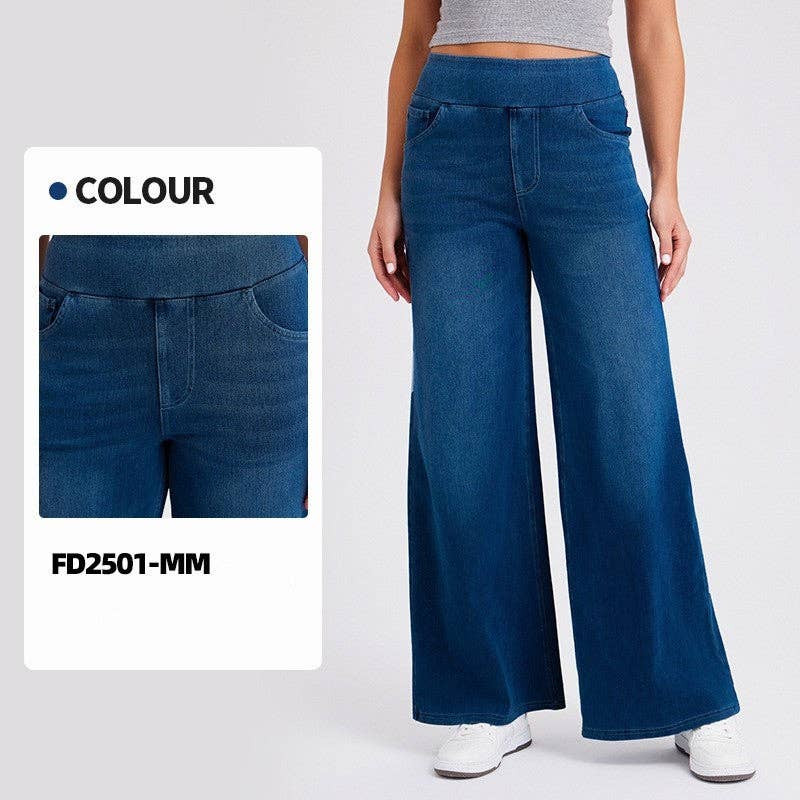 OceanusSwim - Wholesale Jeans - Women's - High Waist Plus Size Straight Jeans4