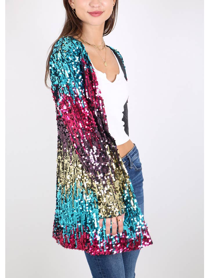 Anna Kaci Wholesale - Wholesale Jacket - Women's - Women's Sequin Jacket Open Front Coat Blazer Party Cocktail2