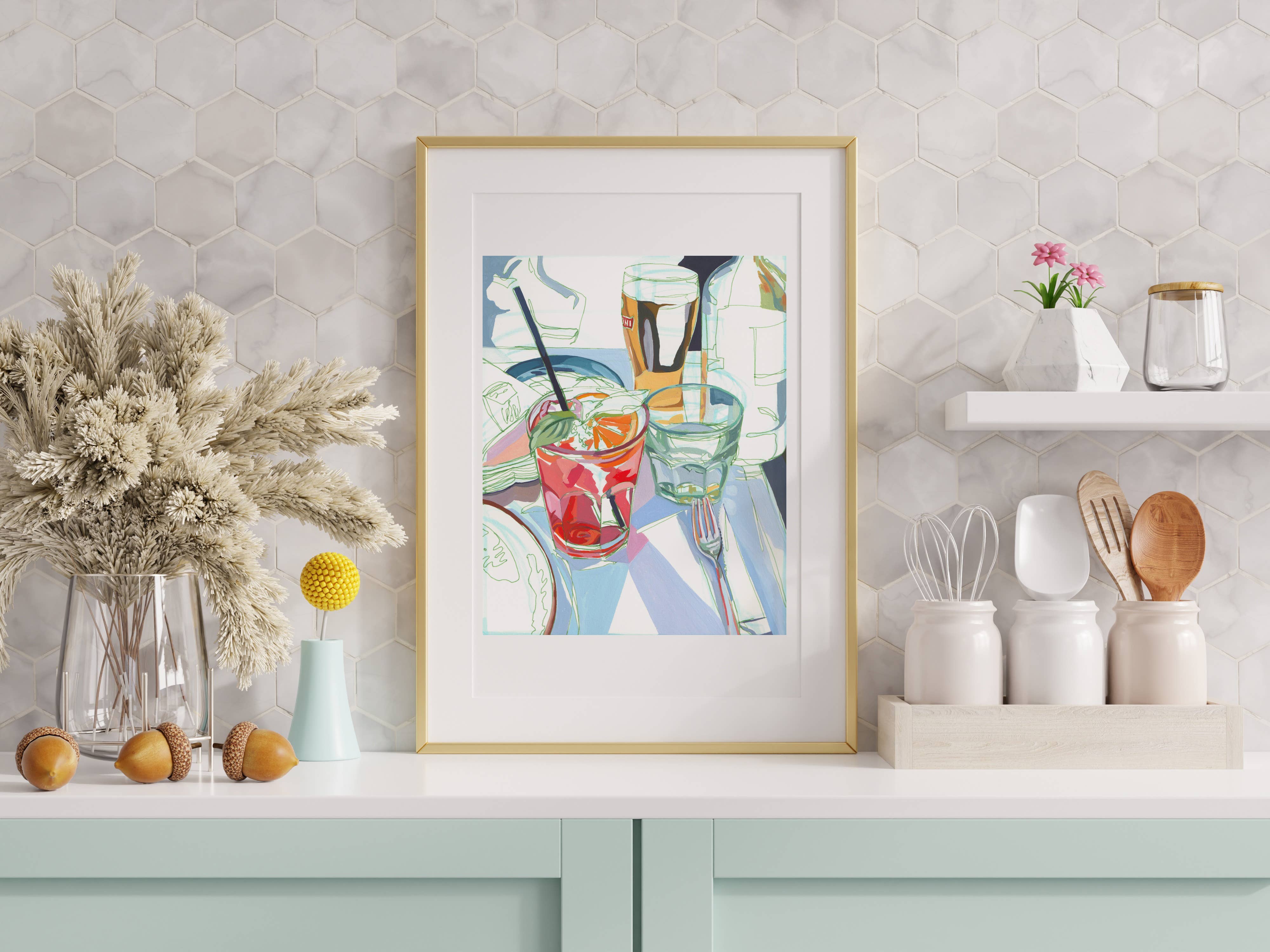 Anissa Riviere Art and Prints - Wholesale Art Print - "Aperol Spritz" Cocktails in Italy Signed Giclee Print2