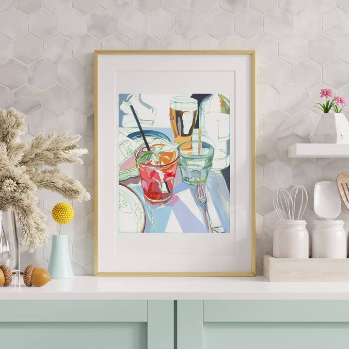 Anissa Riviere Art and Prints - Wholesale Art Print - "Aperol Spritz" Cocktails in Italy Signed Giclee Print2