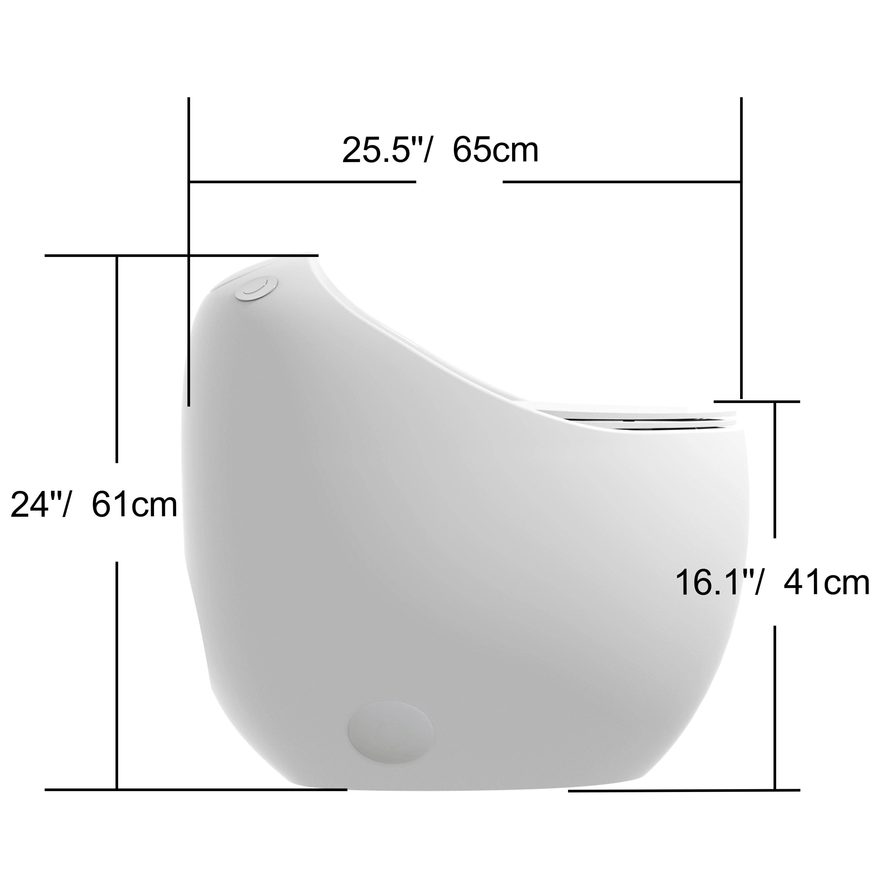 39F Inc. - Wholesale Toilet Seat Cover - 1-Piece 1.28 GPF Single Flush Egg Shape Toilet in White24
