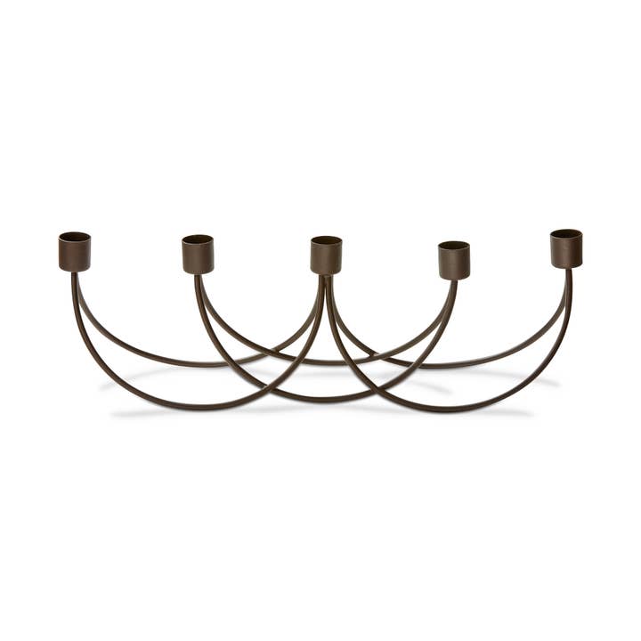 bronze Astra Taper Candelabra Candle Holder, Holds 5 Candles for wholesale on Faire