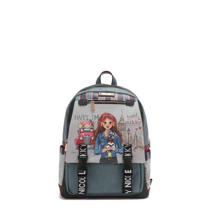 MOCHILA AMPLIA CON SOLAPA para venta al por mayor de Nicole Lee