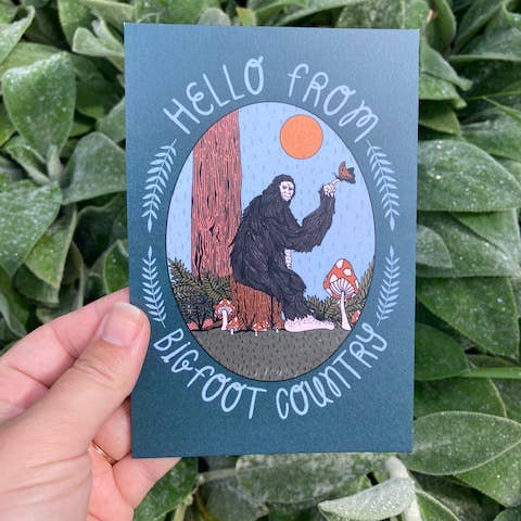 Pen+Pine - Wholesale Postcard - Bigfoot Postcard2