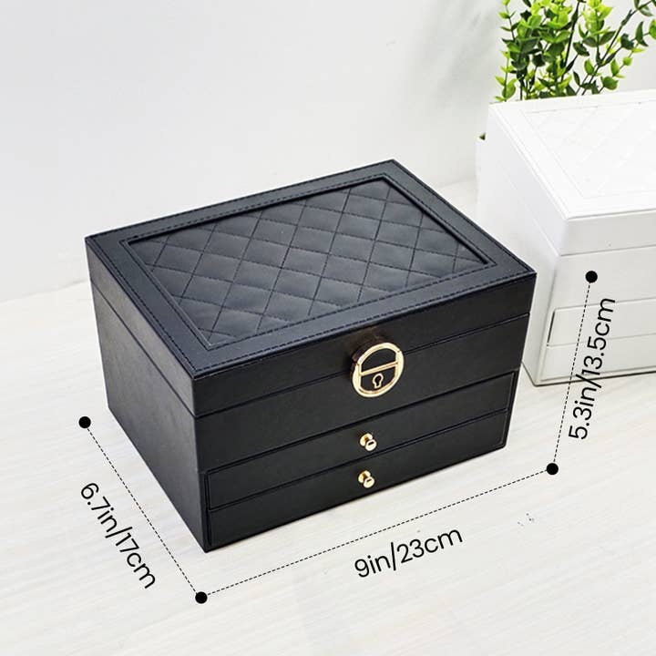 wandf - Wholesale Jewelry Box/Organizer - Durable 3-Drawer Large Capacity Jewelry Accessories Storage6