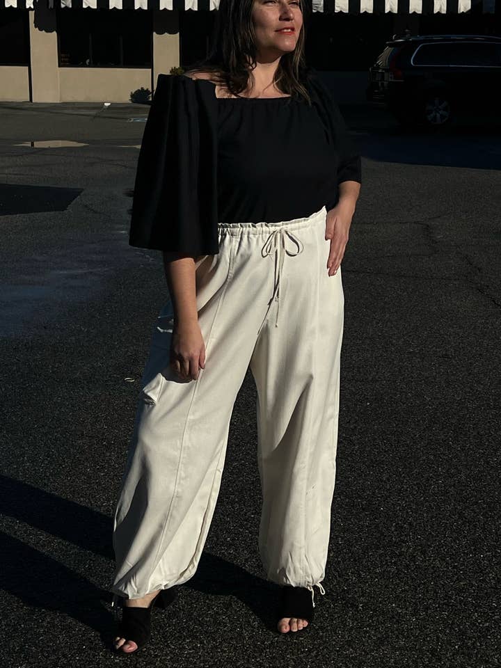 Na Nin – Calças - Mulher por atacado – Calças Cargo de Seda Cooper Canvas9