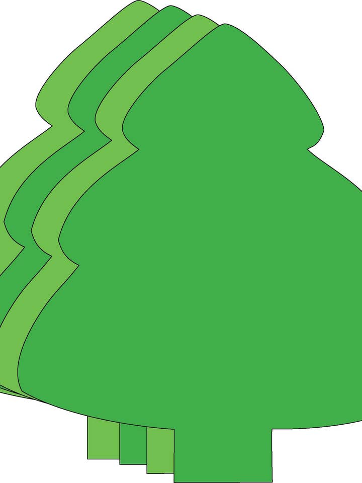 Pequenos Recortes de Espuma Criativa Sortidos Verde Evergreen Tree por atacado de Creative Shapes Etc.