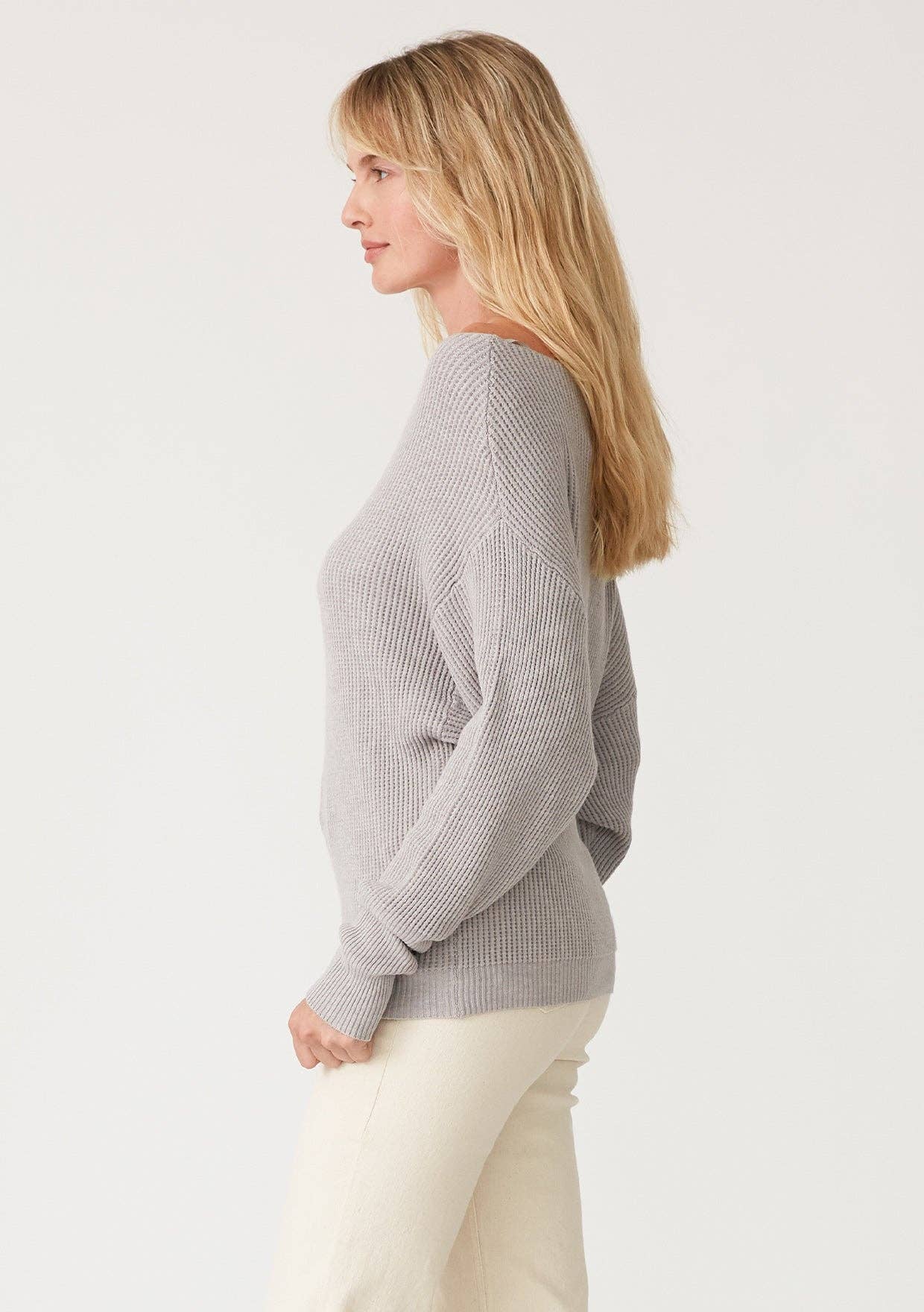 Lovestitch - Vente Pull en maille – femme - Pull en tricot gaufré à manches longues19