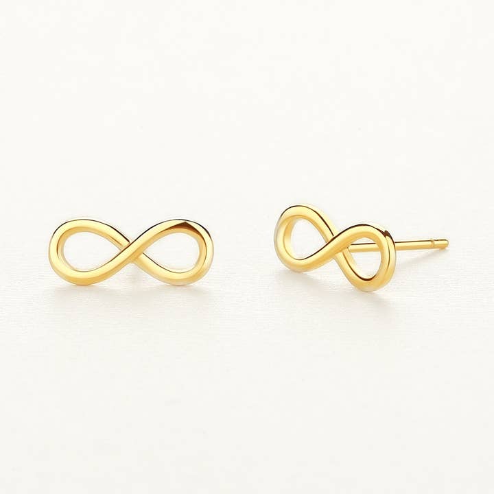 Clous d'oreilles à tige Infinity en argent sterling 925 pour la vente par Lavishe Jewelry