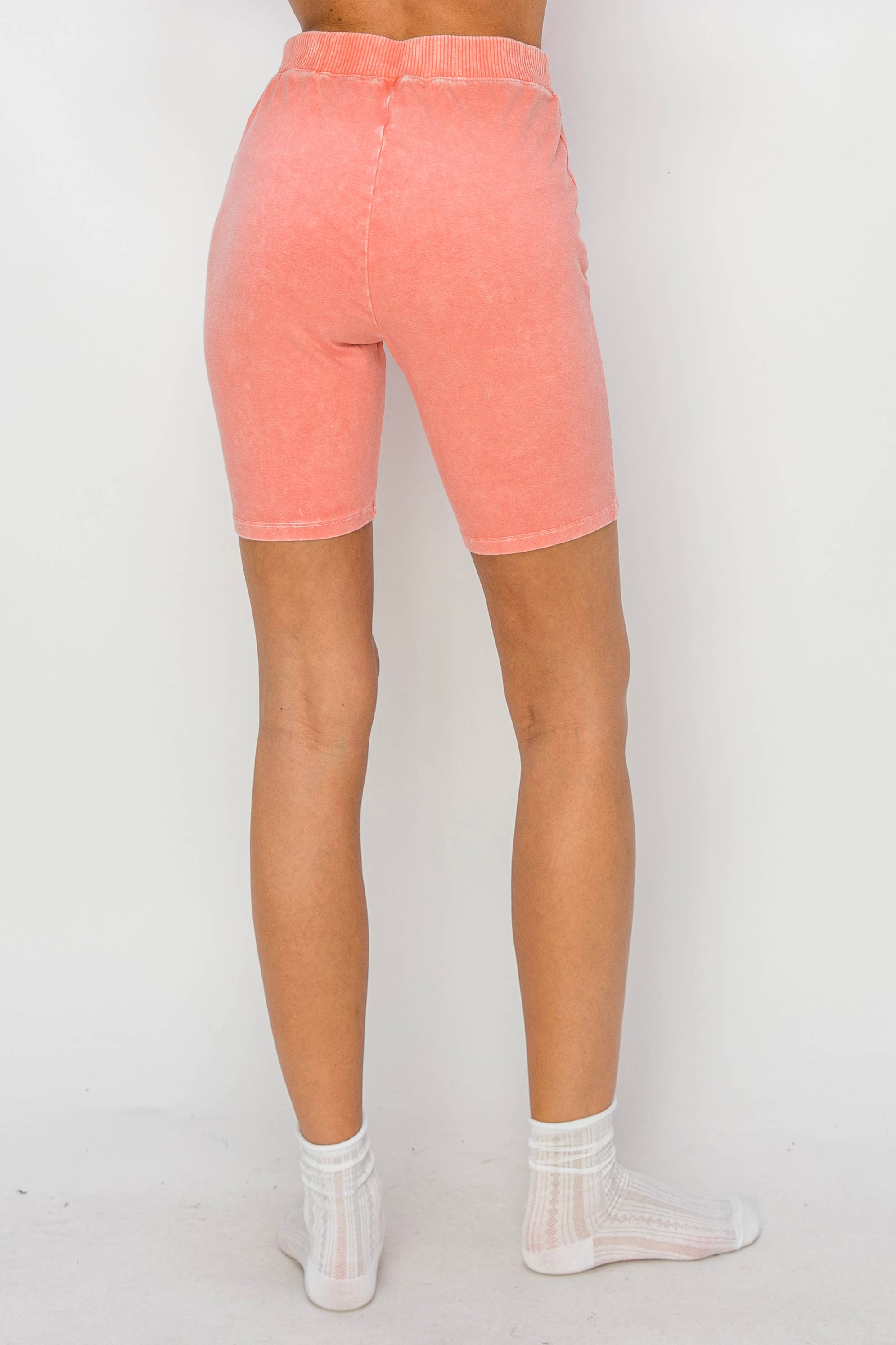 J.Her - Wholesale Shorts - Women's - Mineral Washed Biker shorts HP50384