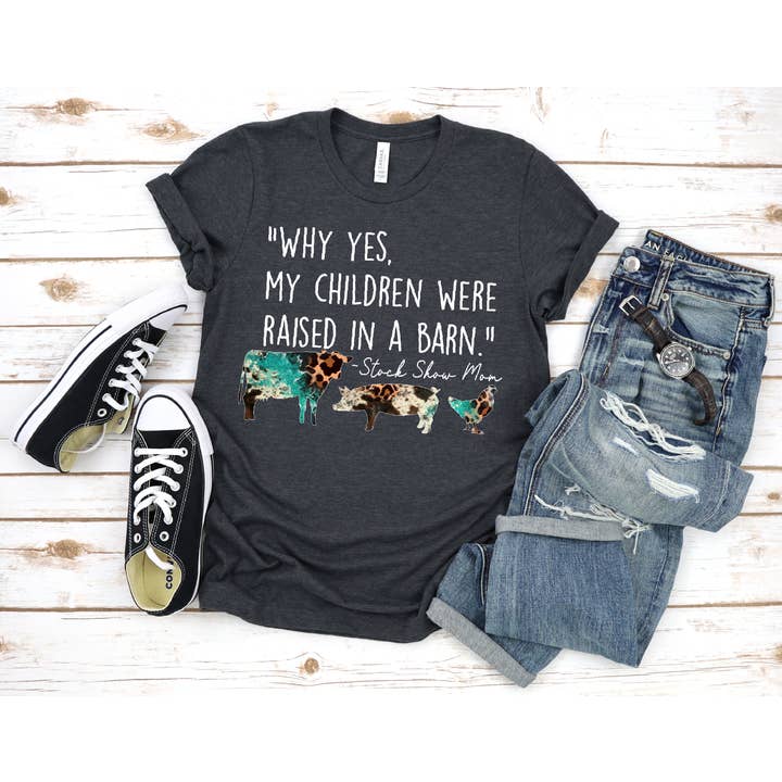 Southern Attitude Designs Inc - Wholesale T-Shirt (Graphic) - Women's - Raised In A Barn