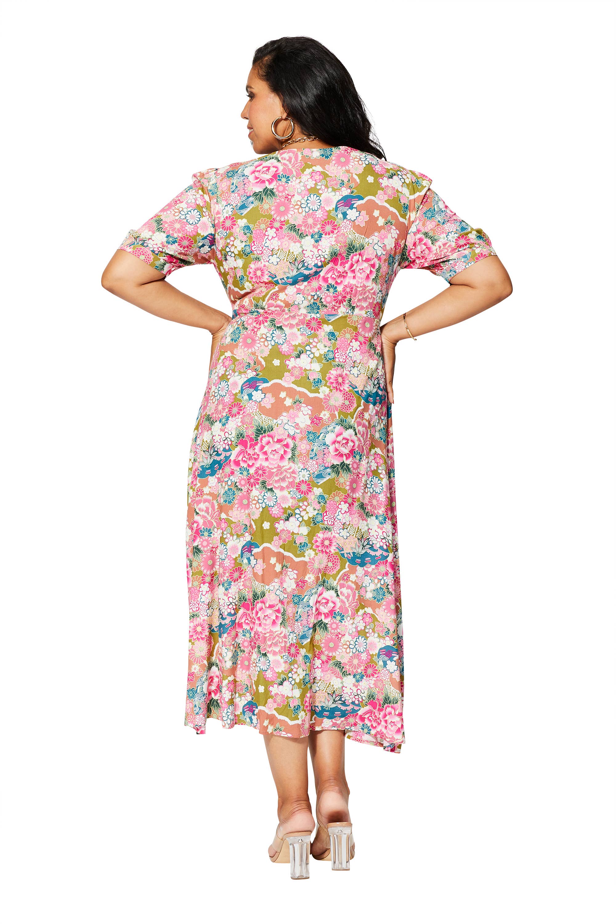 Aller Simplement – Großhandel Kleid – Damen – Langes Sommerkleid mit kurzen Ärmeln von Aller Simplement1