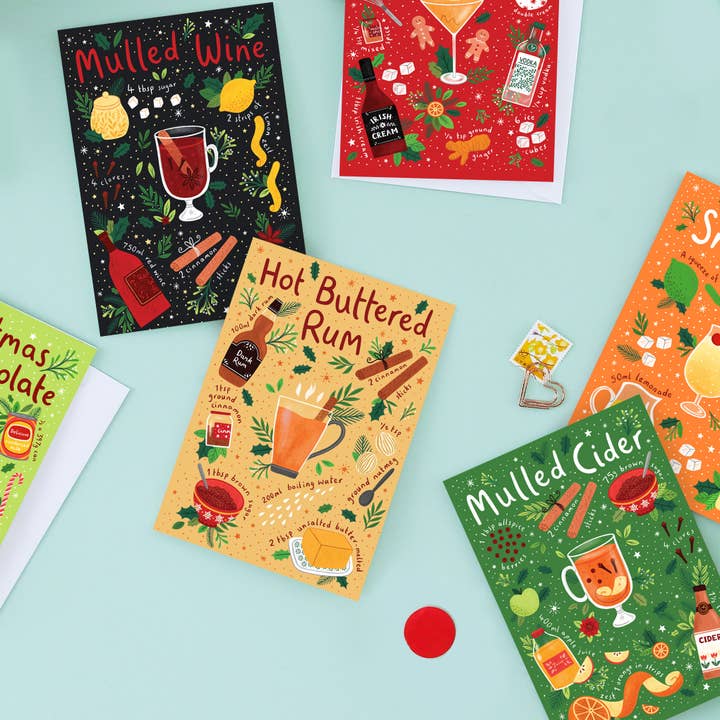 Pear Tree Press - Wholesale Christmas Card - General Merry & Bright Christmas Card - Bestseller (6 Cards)8