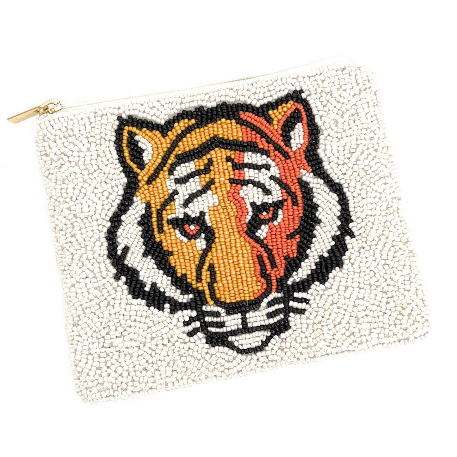 Twine and Love - Wholesale Coin Purse - Women's - Tiger Beaded Pouch2