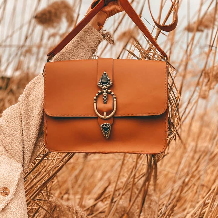 Christina Christi - Wholesale Crossbody Bag - Women's - Brown Leather Purse Women, Boho Crossbody Bag