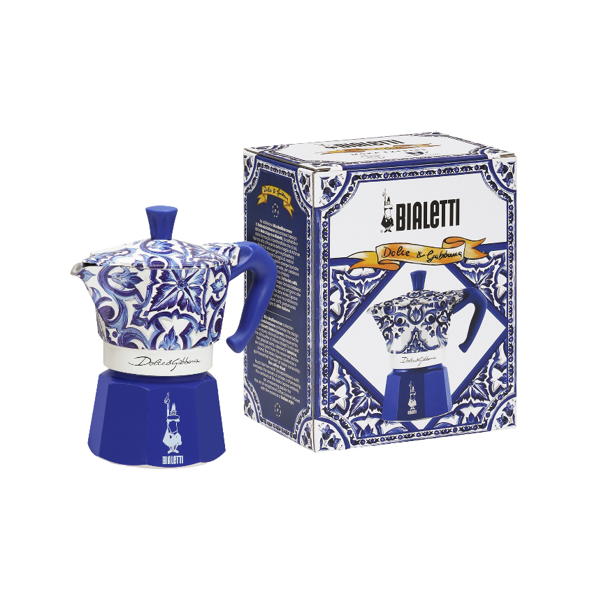 Bialetti X Dolce&Gabbana Blue Mediterranean Moka Express for wholesale on Faire2
