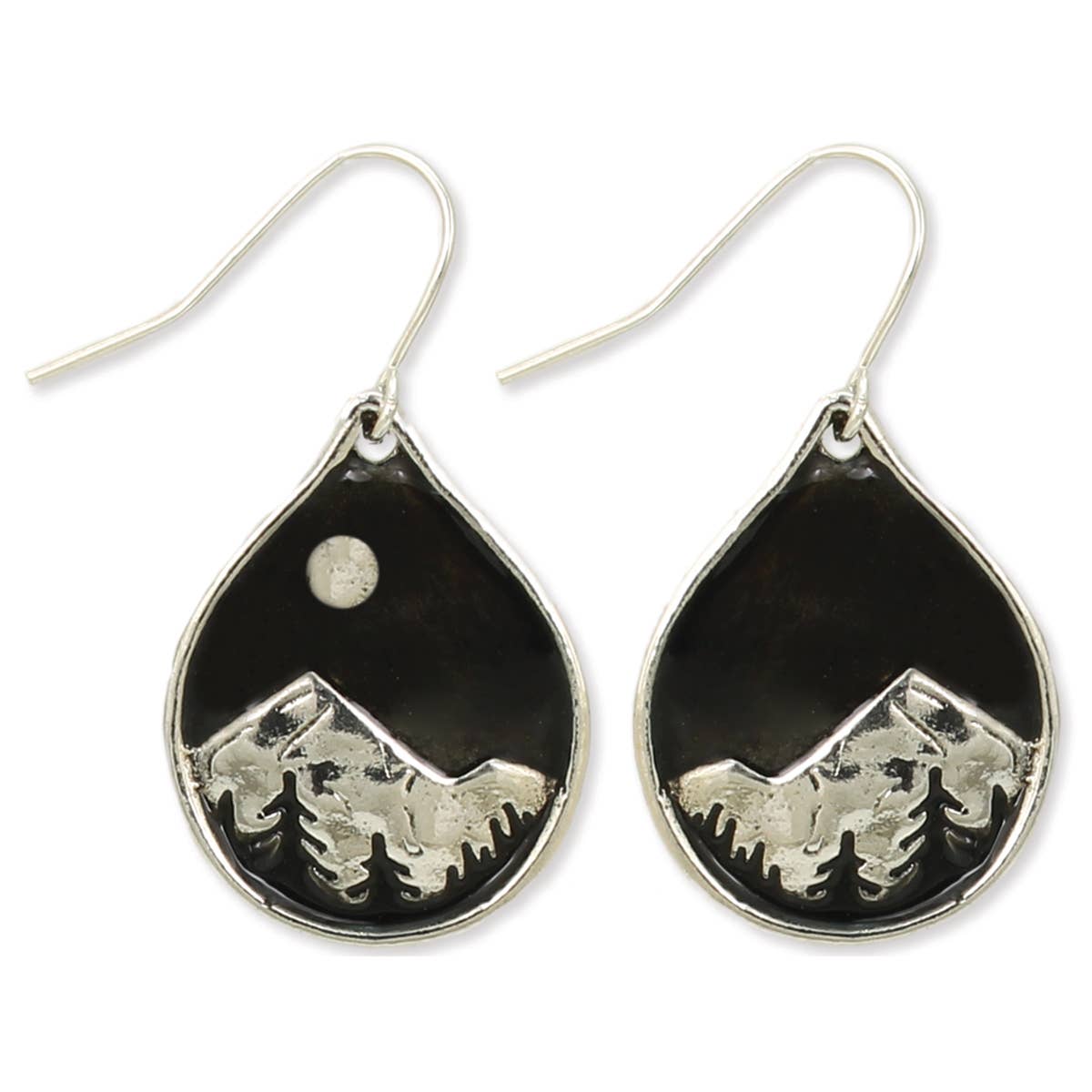 ZAD - Wholesale Dangle Earrings - Pinetop Panorama Enamel Mountains Earrings1