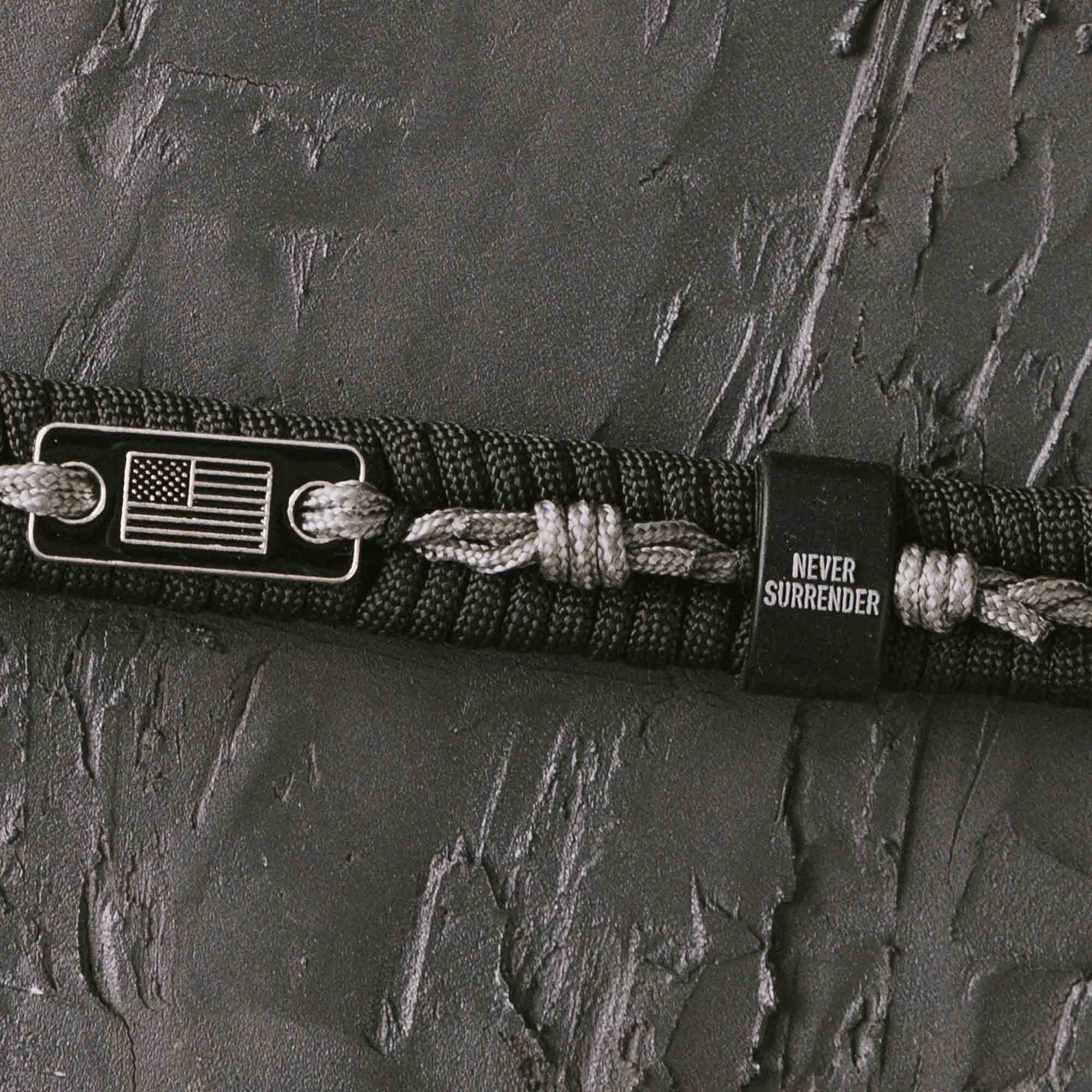 The Hero Company - Wholesale Woven/Braided Bracelet - The Hero Company- Never Surrender Barbed Wire Paracord Bracelet: Helps Pair Veterans With A Service Dog Or Shelter Dog- Faire11