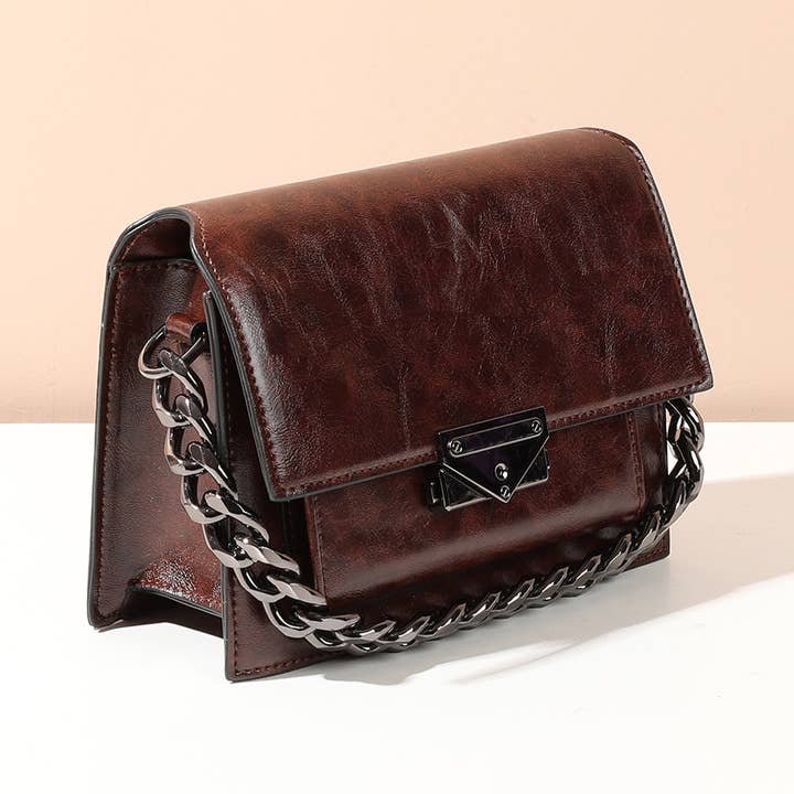 Crossbody bag, zippered flap handbag for wholesale by INES DELAURE