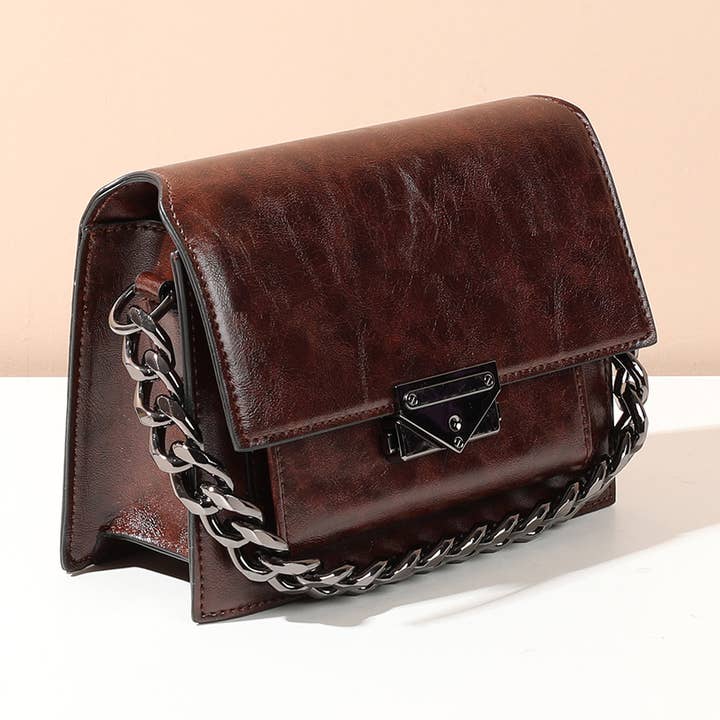 Sac bandoulière, sac à main zippé à rabat pour la vente par INES DELAURE