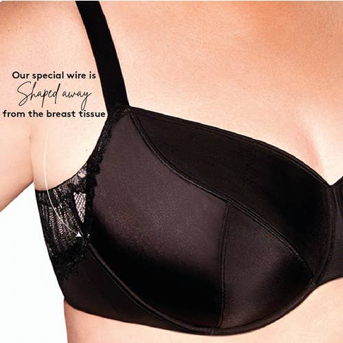 Ava Bra Black B-HH Cup for wholesale by No.1 Bra London