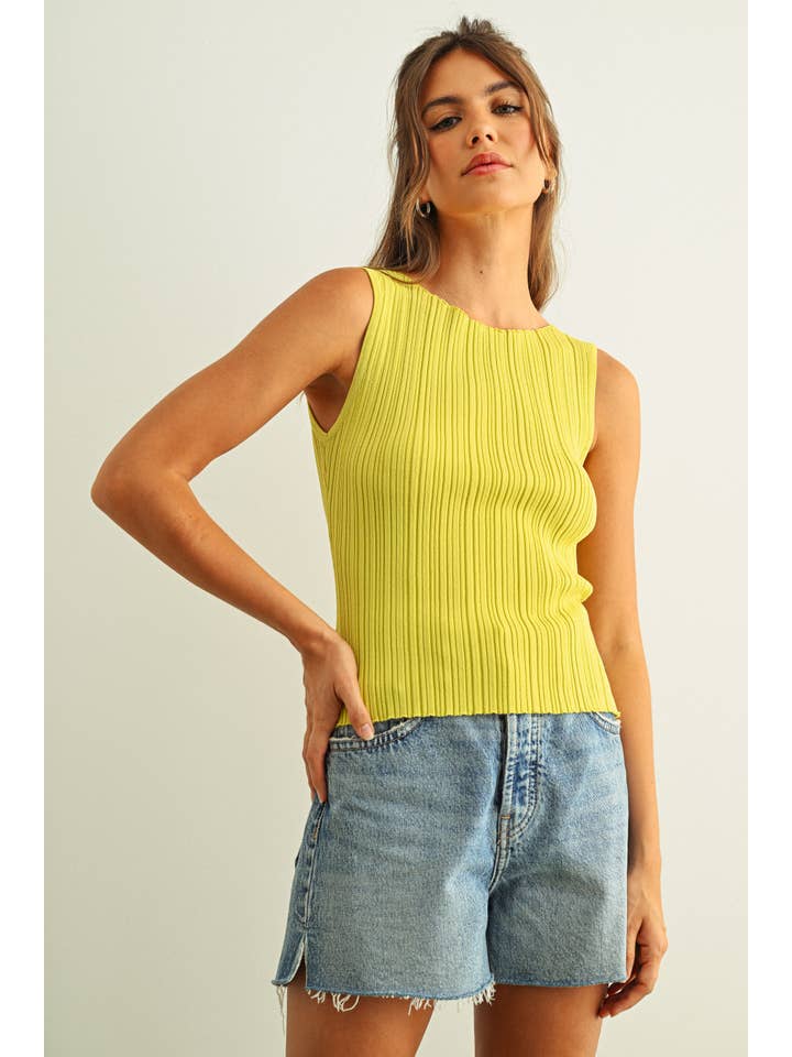 MIOU MUSE - Wholesale Knit Top - Women's - T3779 VISCOSE RIBBED KNITTED TOP25