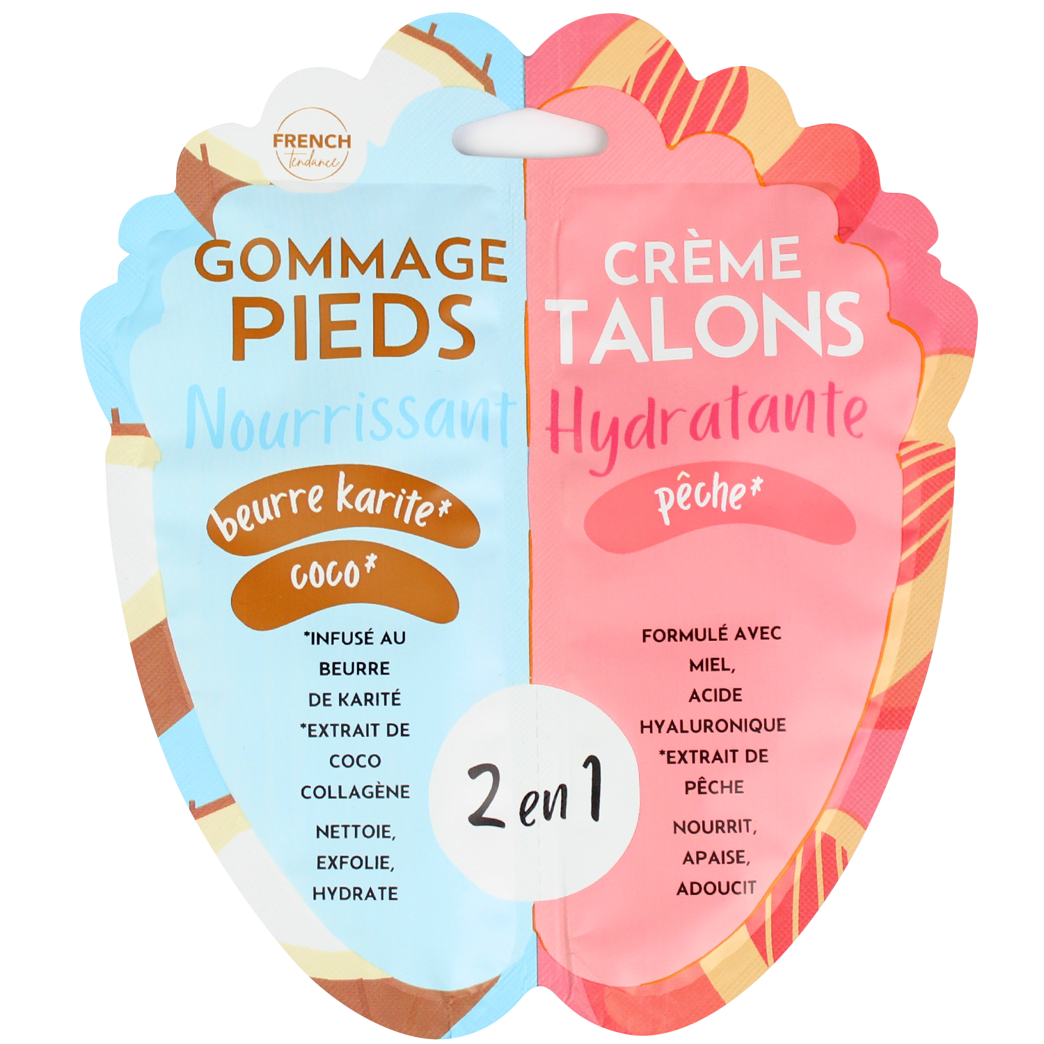 FRENCH TENDANCE - Vendita all'ingrosso Scrub/esfoliante per il corpo - Duo esfoliante nutriente e gel idratante per piedi al burro di karité1