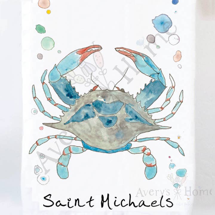 Avery's Home - Vente Torchons - Torchon côtier personnalisable "Blue Crab Ocean"39
