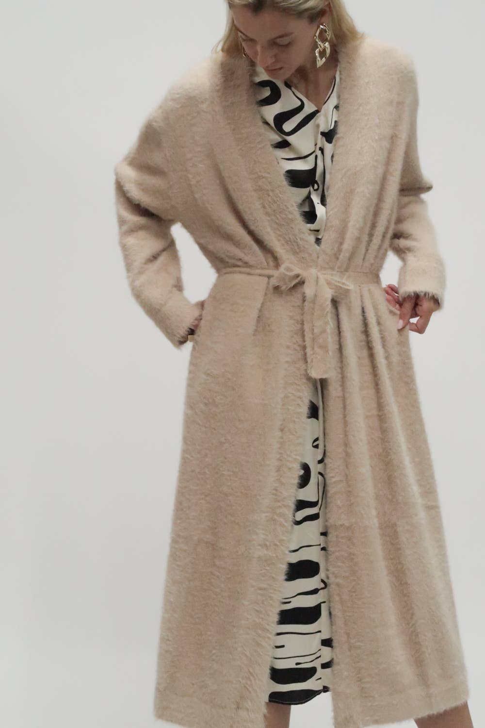 Beulah Style - Wholesale Robe - Women's - Fuzzy Alpaca  Maxi Robe
MC41477