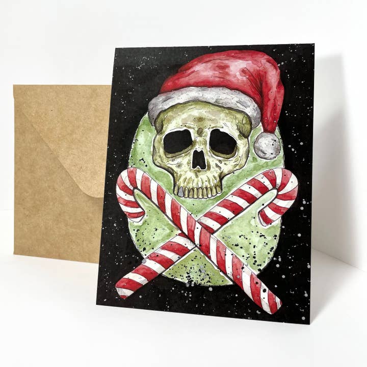 Skull and Crosscanes Card for wholesale by stace of spades