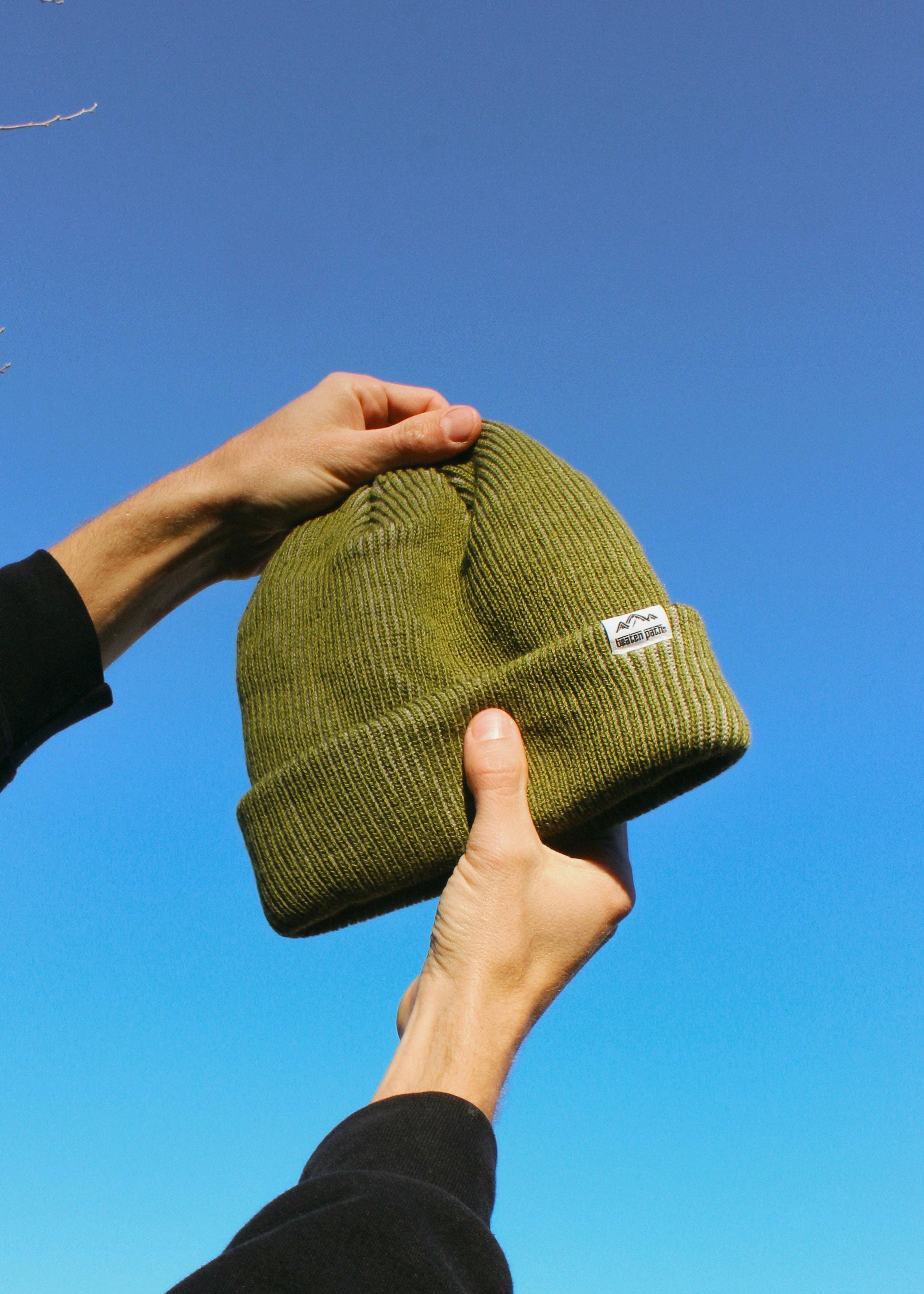 Beaten Path Co - Wholesale Beanie - Women's - OLIVE WOOL BEANIE5