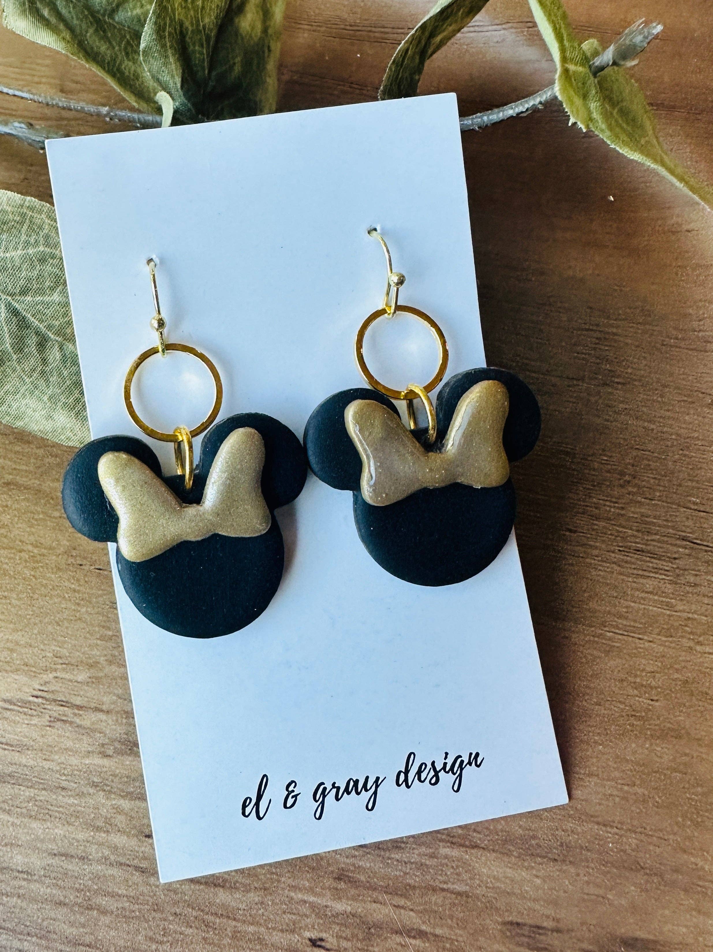 El & Gray Design - Wholesale Dangle Earrings - Theme Park Mouse Earrings (Multiple Styles Available! Click Through)9