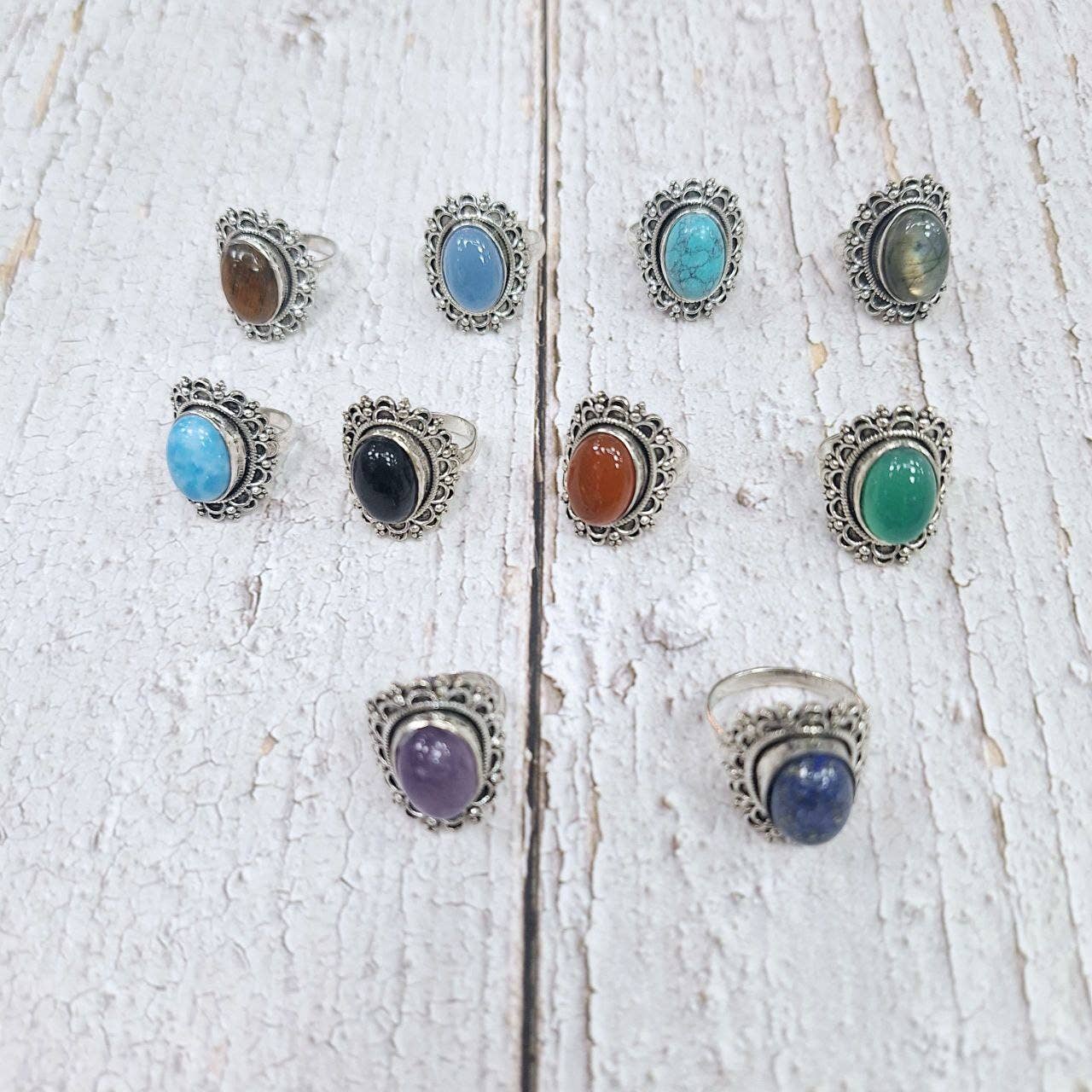 Hecho a mano - Wholesale Single Stone/Solitaire Ring - Colored stone ring1