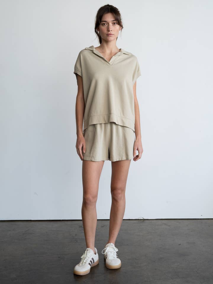 PANTALONES CORTOS DE AJUSTE HOLGADO CON CINTURA ELÁSTICA para venta al por mayor de ELLE GREY