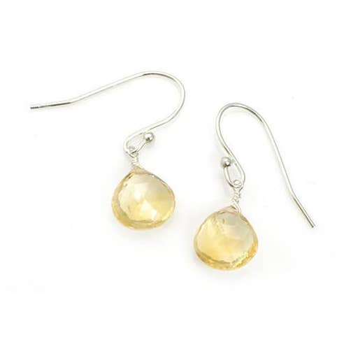 Boucles d'oreilles en argent avec pierre de naissance sur fil. pour la vente par Philippa Roberts
