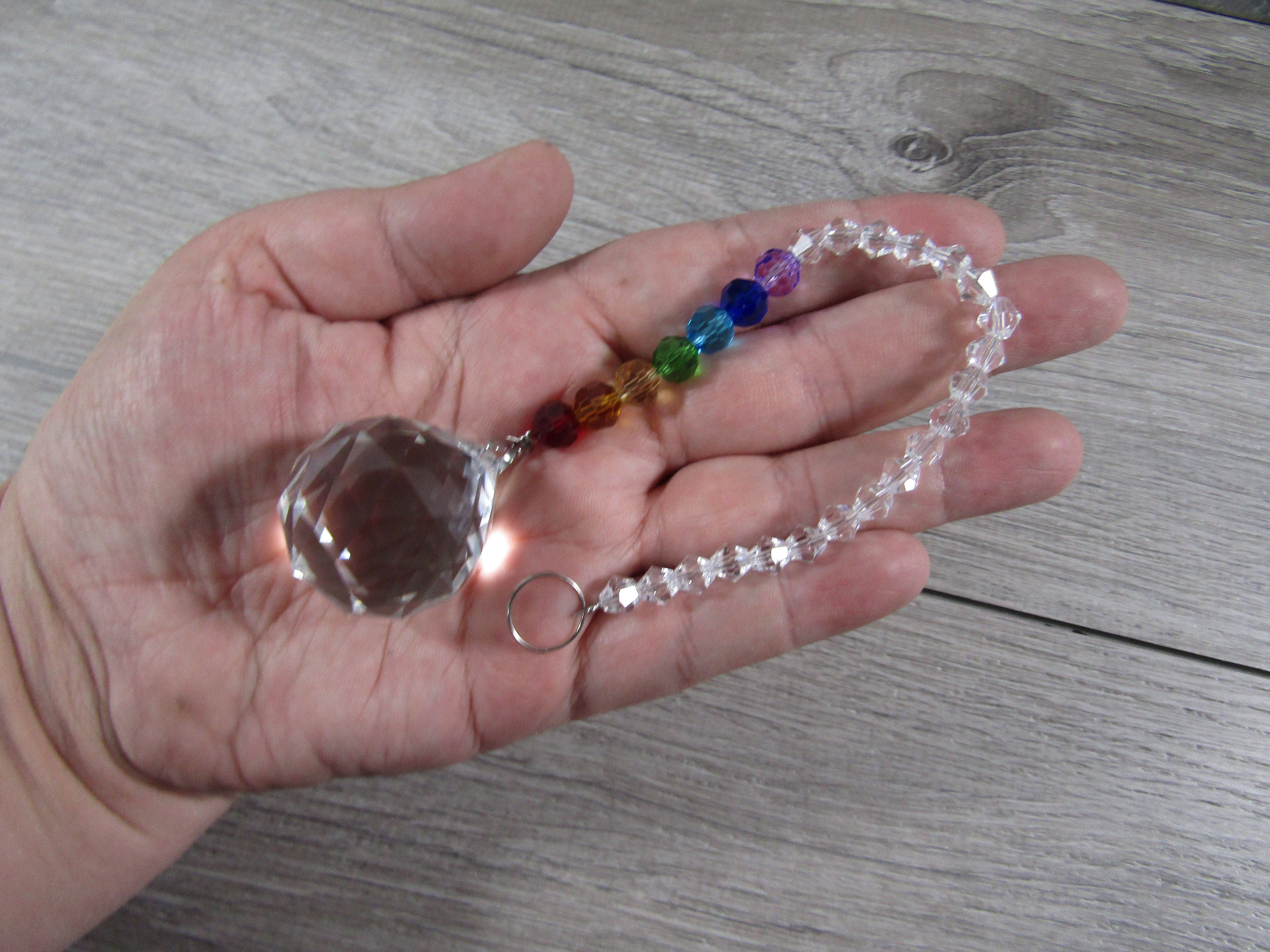 Keystone Crystals - Vente Attrape-soleil - Prismes suspendus à facettes et perles arc-en-ciel Suncatchers20