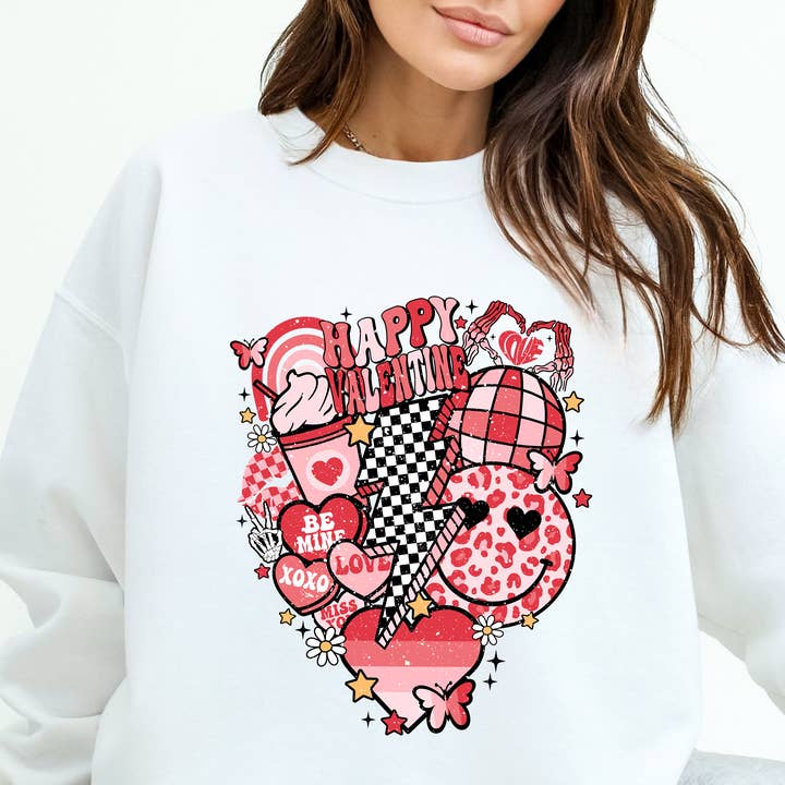 Retro Valentine Lightning Vollfarbtransfer für den Großhandel von RBA Transfers