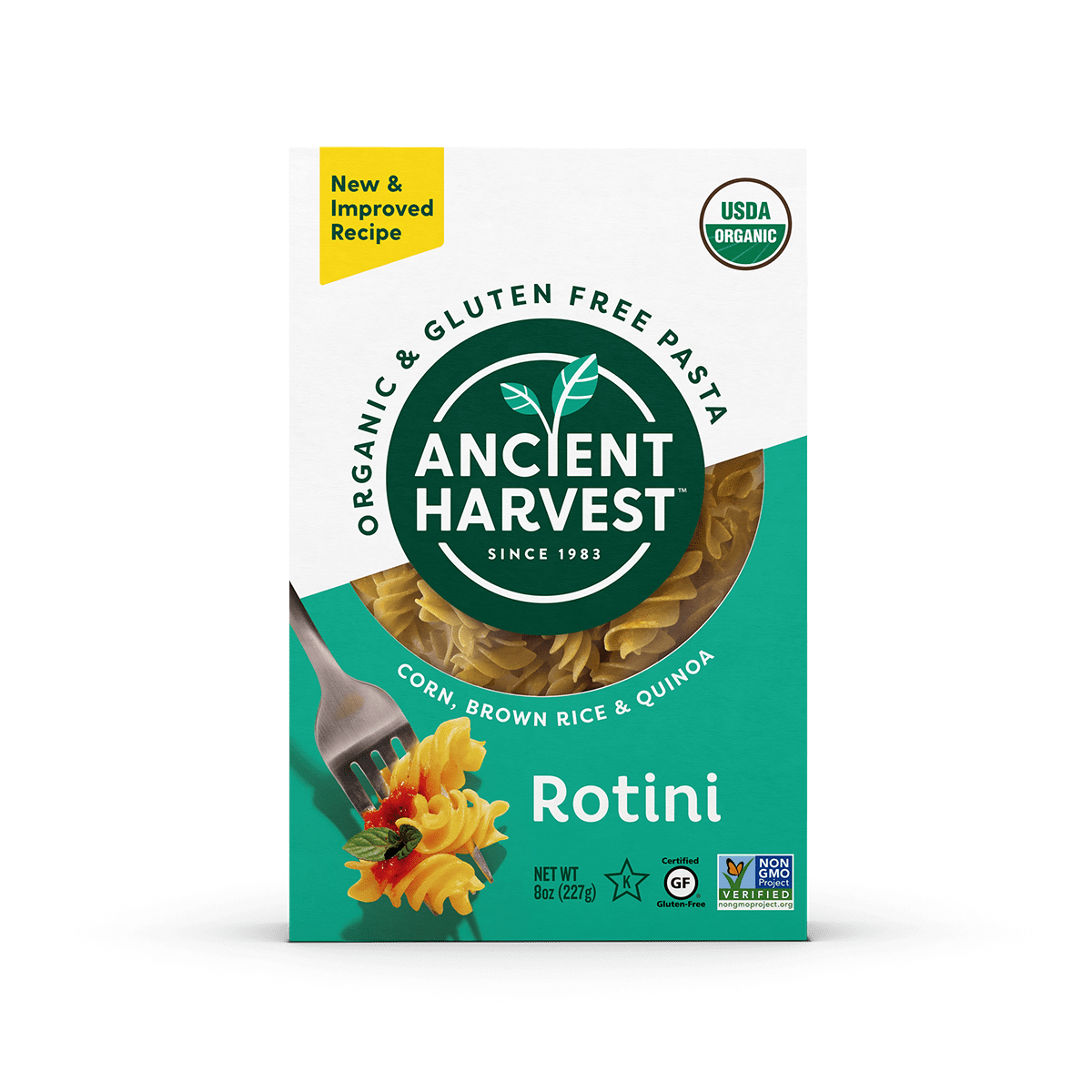 KeHE Distributors, LLC - Vente Pâtes - Ancient Harvest Pâtes Rotini Bio & Sans Gluten, 8 OZ0