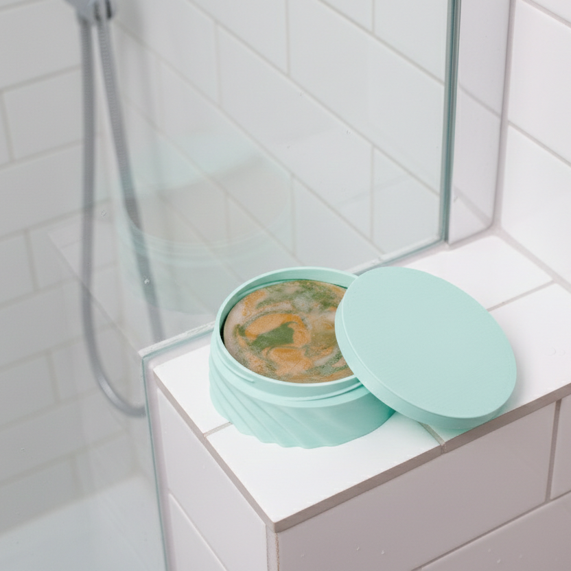 Copo Design – Bolsa/saco de sabão por atacado – Estojo de viagem para sabonete - Pastel - Sem plástico - Redondo4