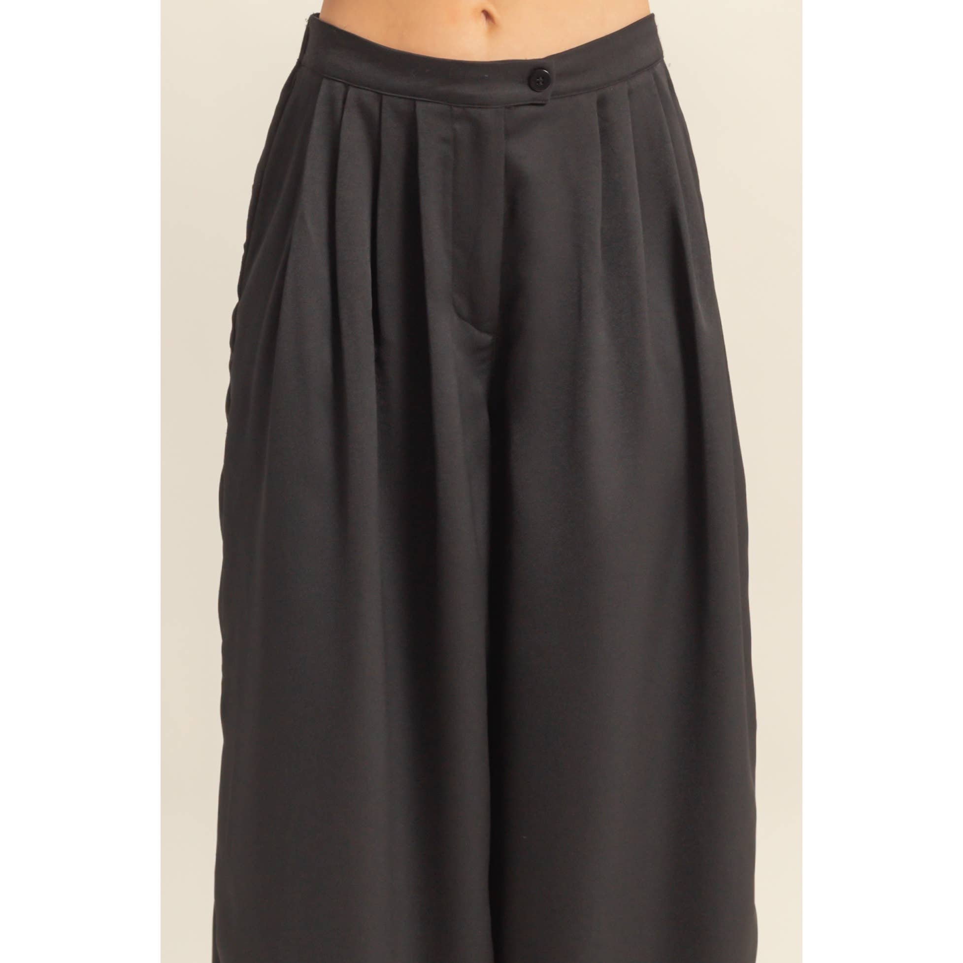 HYFVE - Wholesale Broek - Dames - Wijde Palazzo Broek Met Plooidetail17