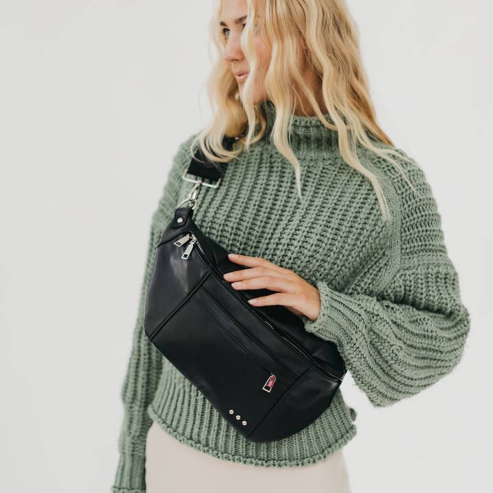 Pretty Simple - Wholesale Belt Bag - Women's - Marley Metallic Oversized Bum Bag