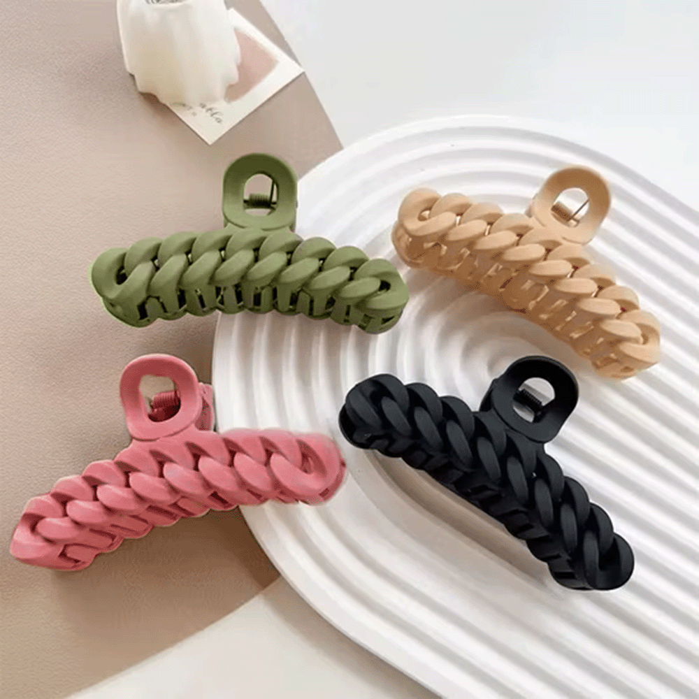 AMORINO SRL - Wholesale Hair Clip - Women's - PACK OF 12 FROSTED HAIR CLIPS - YN22104D4502