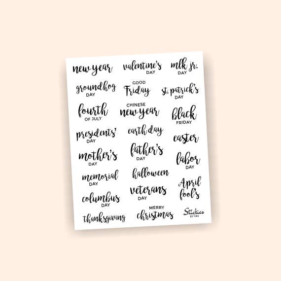 USA Holidays for wholesale by Stickies by C&S